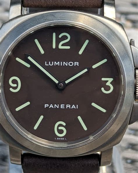 panerai 00055|Panerai Luminor PAM00055 Titanium Tobacco Dial *Serviced*.